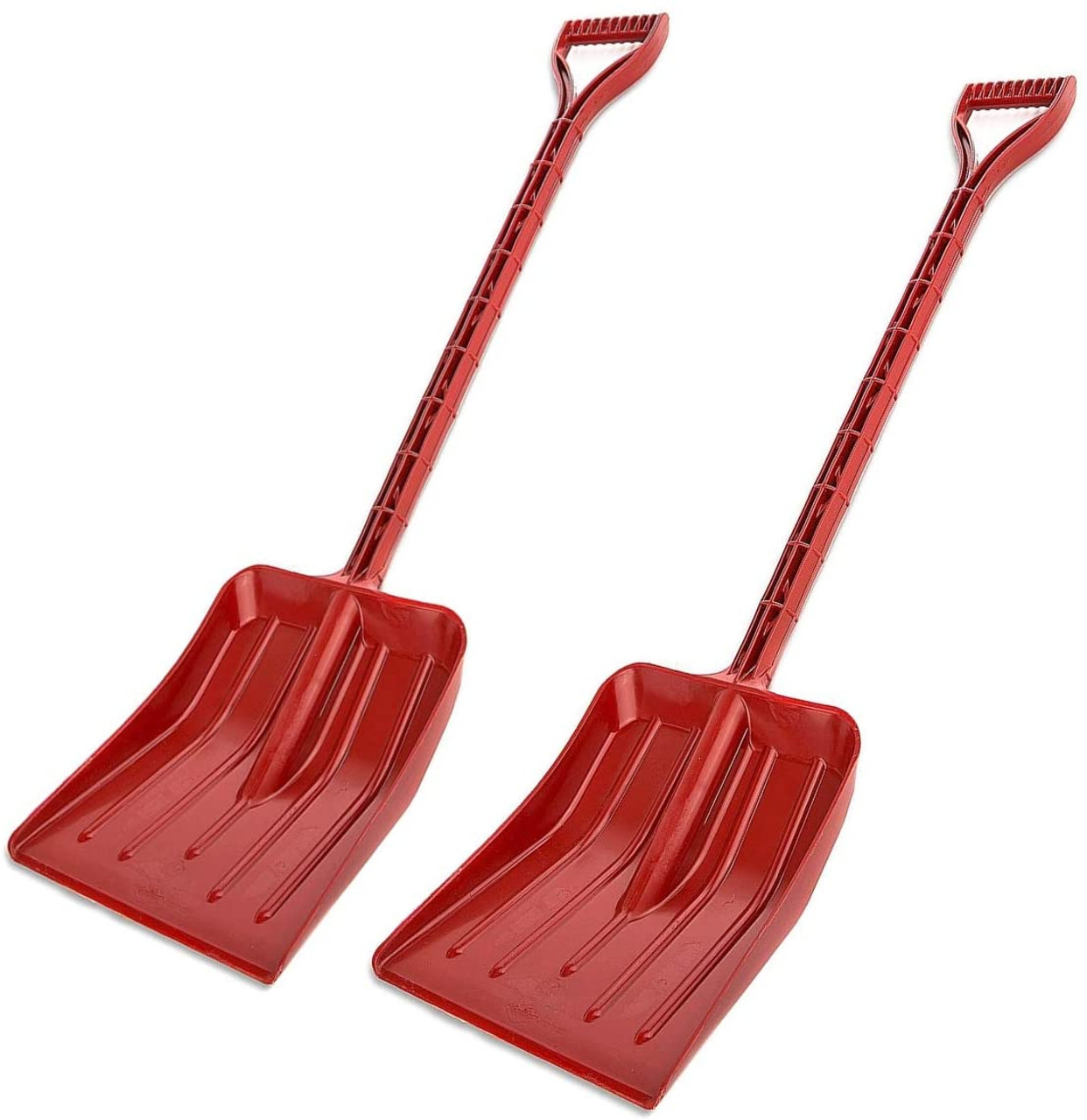 Extra Strength Single Piece Plastic Bend Proof Design Perfect Sized Snow Shovel for Kids Age 3 to 12 Safer Than Metal Snow Shovels 1, Red Rocky Mountain Goods Kids Snow Shovel