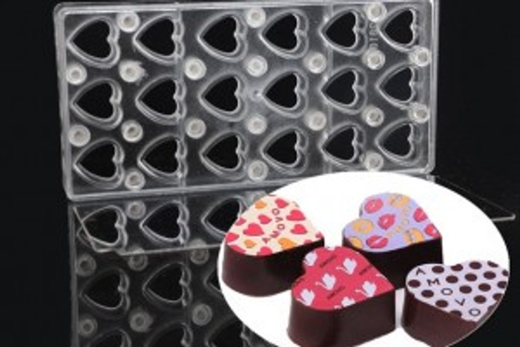 Square Shape Silicone Chocolate Mold Cupcake Decorating Transfer Sheet Mould  DIY Chocolate Garnish for Dessert 