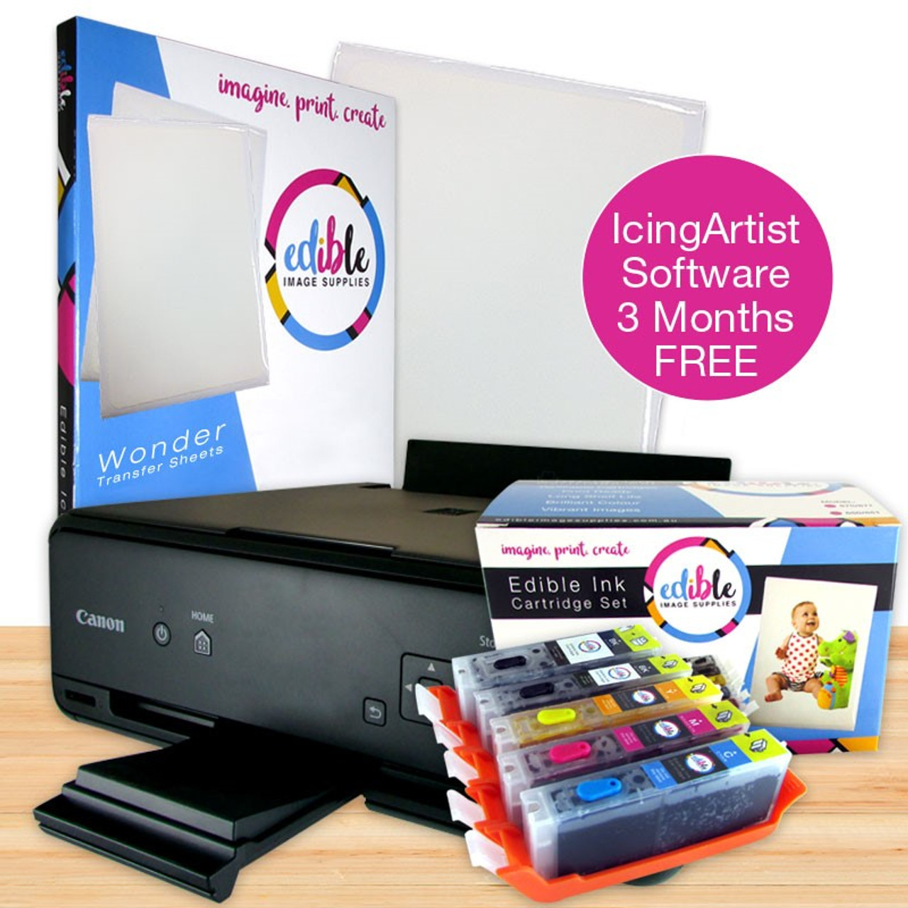 Cake Photo Printer  Edible ink printer, Chocolate transfer sheets, Edible  printing