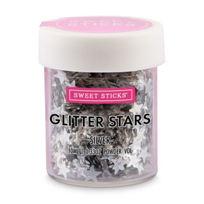 Sweet Sticks - SILVER GLITTER STARS