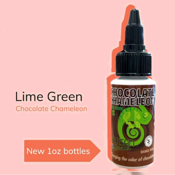 Artisan Accents Chocolate Chameleon Candy - Lime Green - Limited Edition
