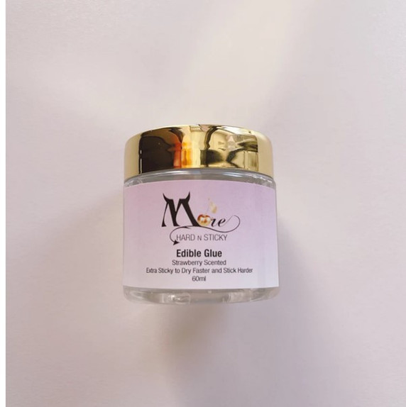 More Hard n Sticky Thick Strawberry Edible Glue 60ml More Hard n Sticky Thick Strawberry Edible Glue 60ml