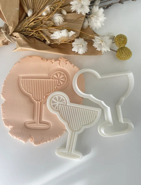 BECOH Collective - Citrus Cocktail Glass Cookie Stamp & Cutter