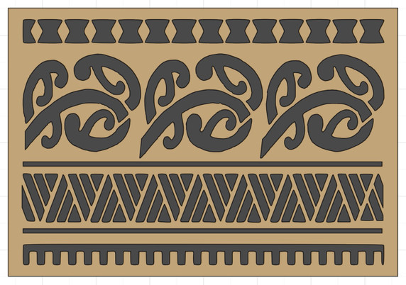 Belle Stencils - Maori Earth Stencil