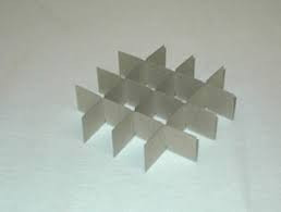 25 cell paperboard divider for mini laboratory boxes, grey