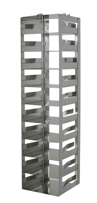 2" mini-boxes, chest freezer rack with locking rod, 13 positions high - Laboratory Freezer Rack 