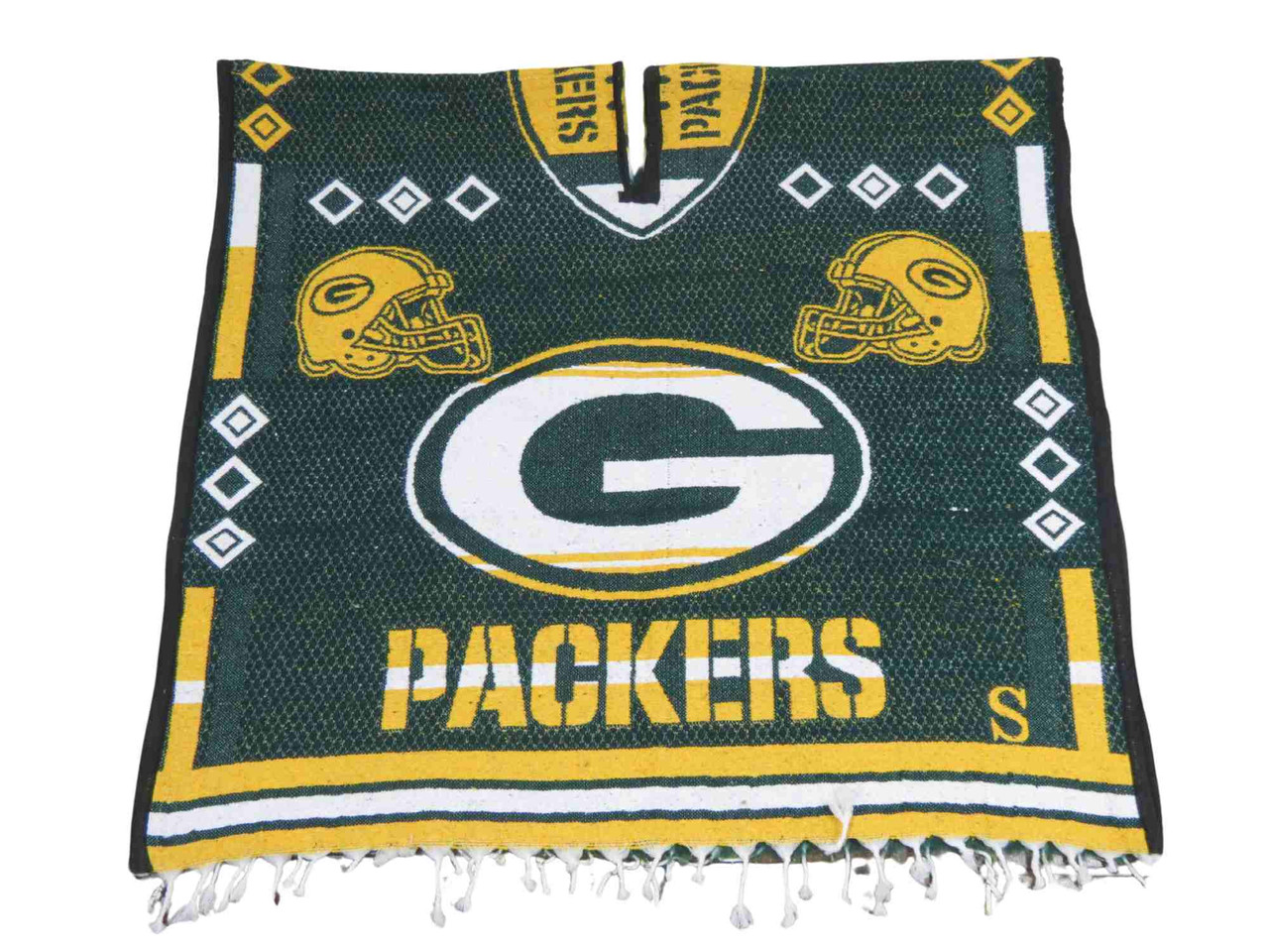 Handmade Green Bay Packers backpack. Mexican woven style. Unisex. Green Bay Packers Yellow Alternate Color Action Backpack FOCO main image 4