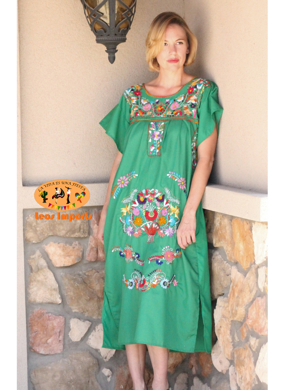 Mexican Dress Puebla Hand Embroidered