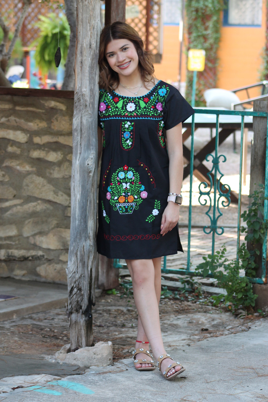 black mexican dress Mexican dress black