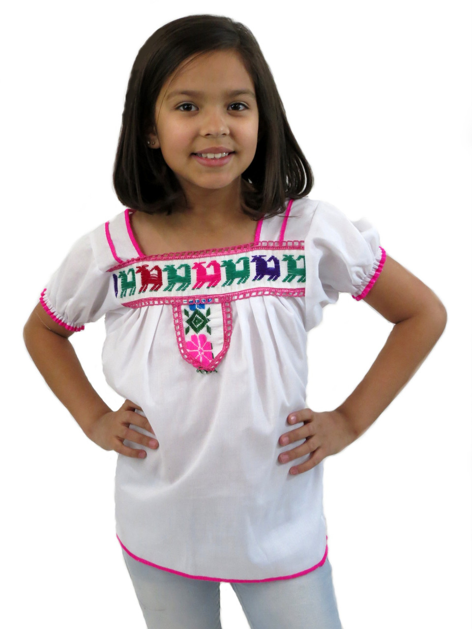 Girls Mexican Interlace Blouse