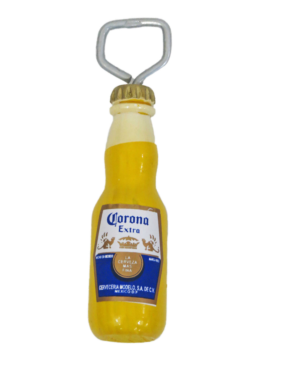 Authentic Mexican Handmade Corona Extra Wood Metal Bottle Opener