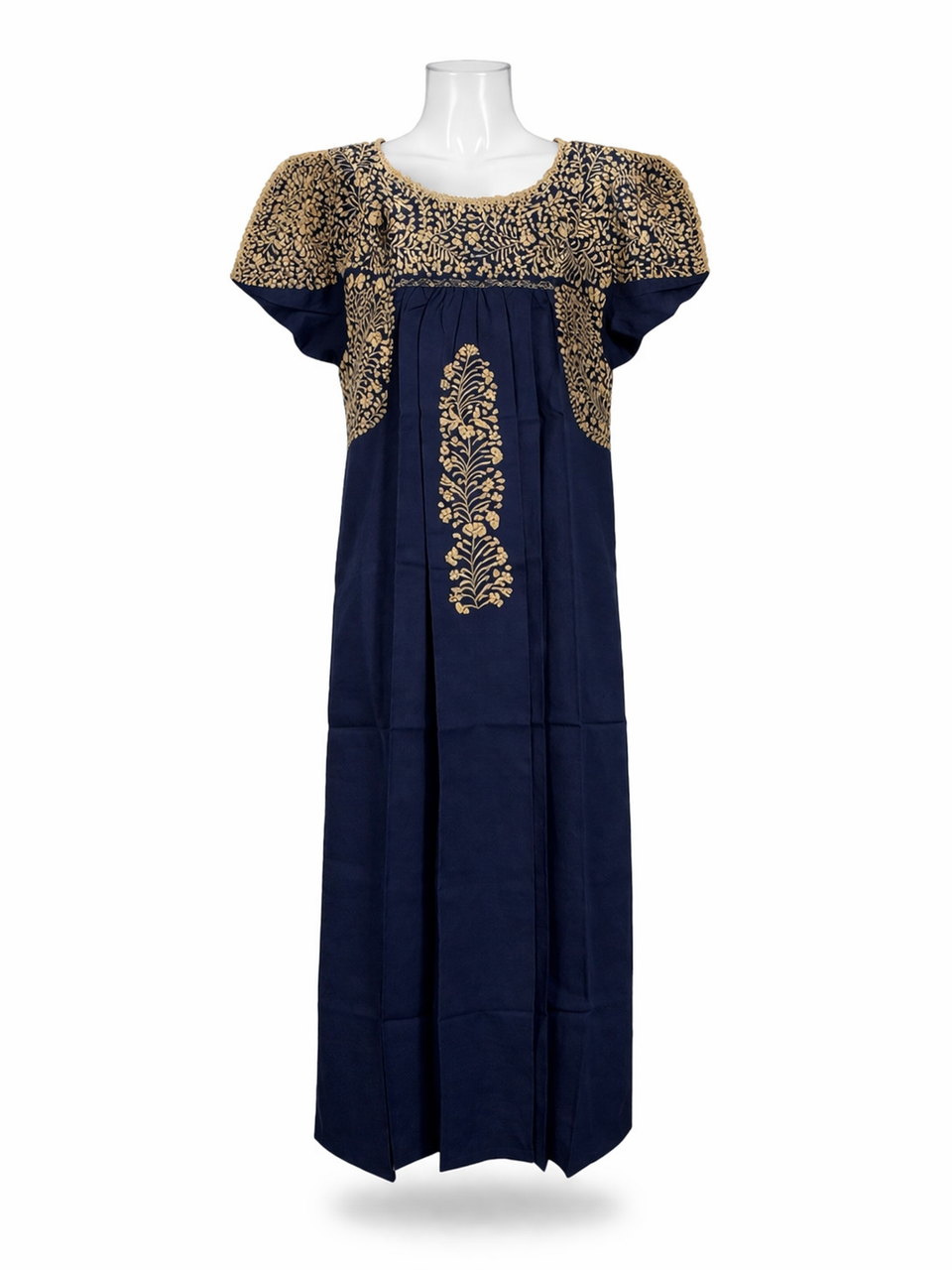 San Antonio Mexican Dress – Hand Embroidered Oaxaca Cotton Dress