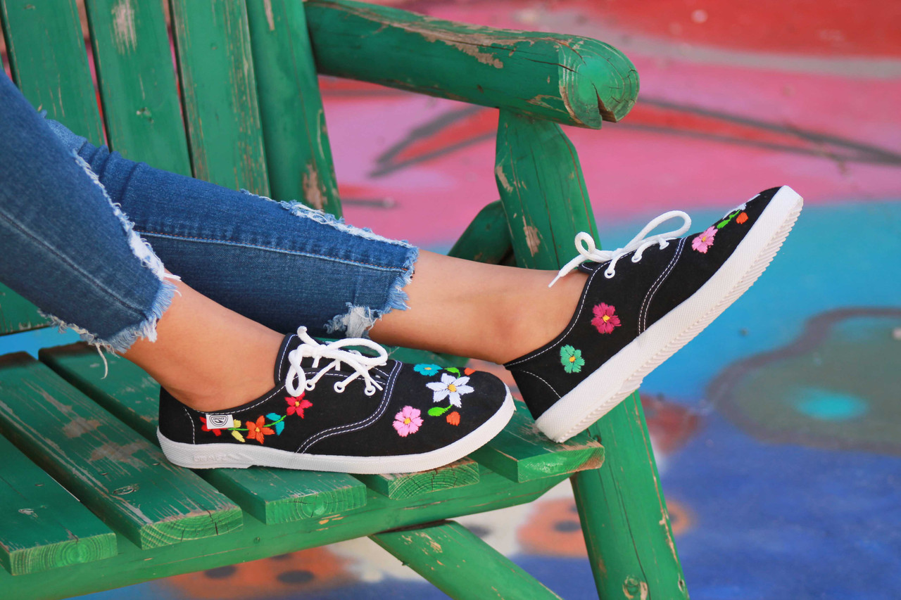 mexican embroidered shoes