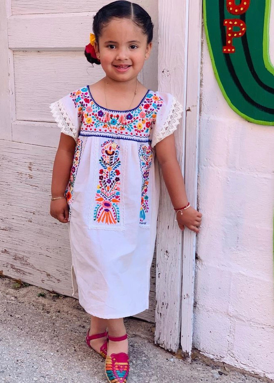 White shop mexican dress