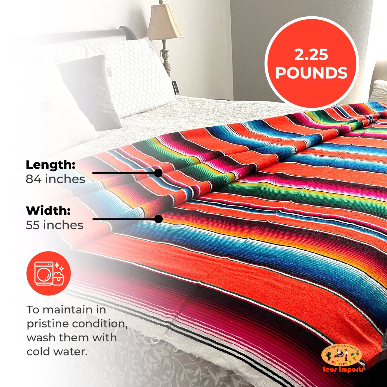 Coperta Messicana Sarape In Flanella - Coloratissima, Leggera E Morbida - 160x100 Cm - Perfetta Per Viaggio, Divano E Letto