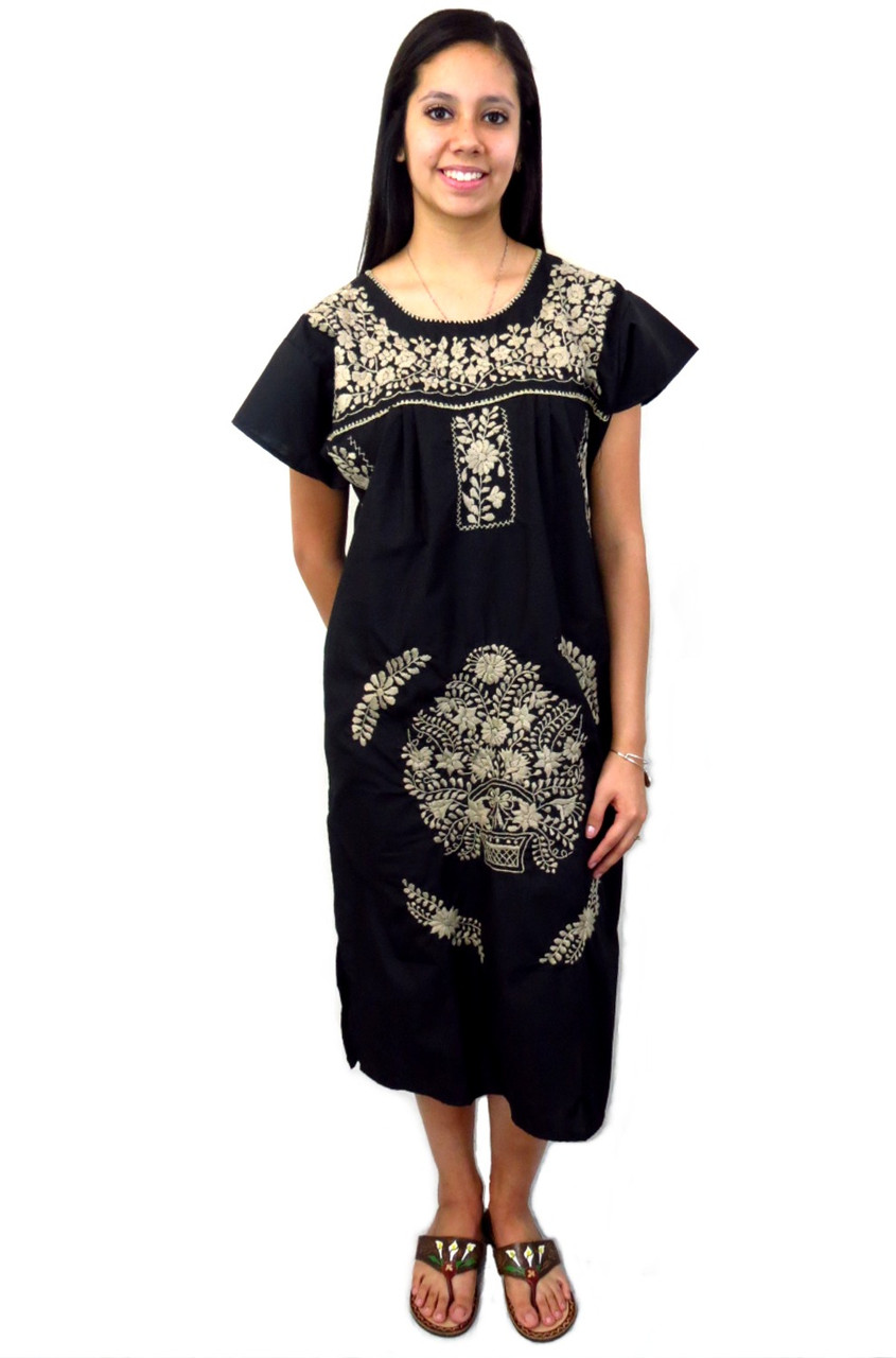 Leos Imports Mexican Dress Puebla (3XL, Aqua) 