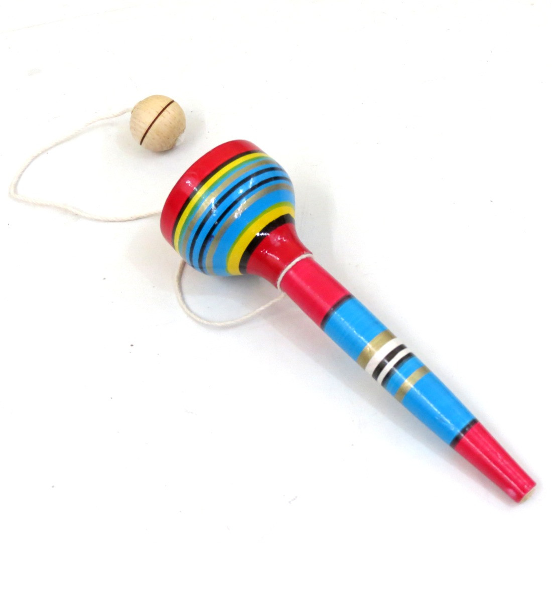 Mexican Toy Balero Barril - Classic Skillful Game for Family Entertainment