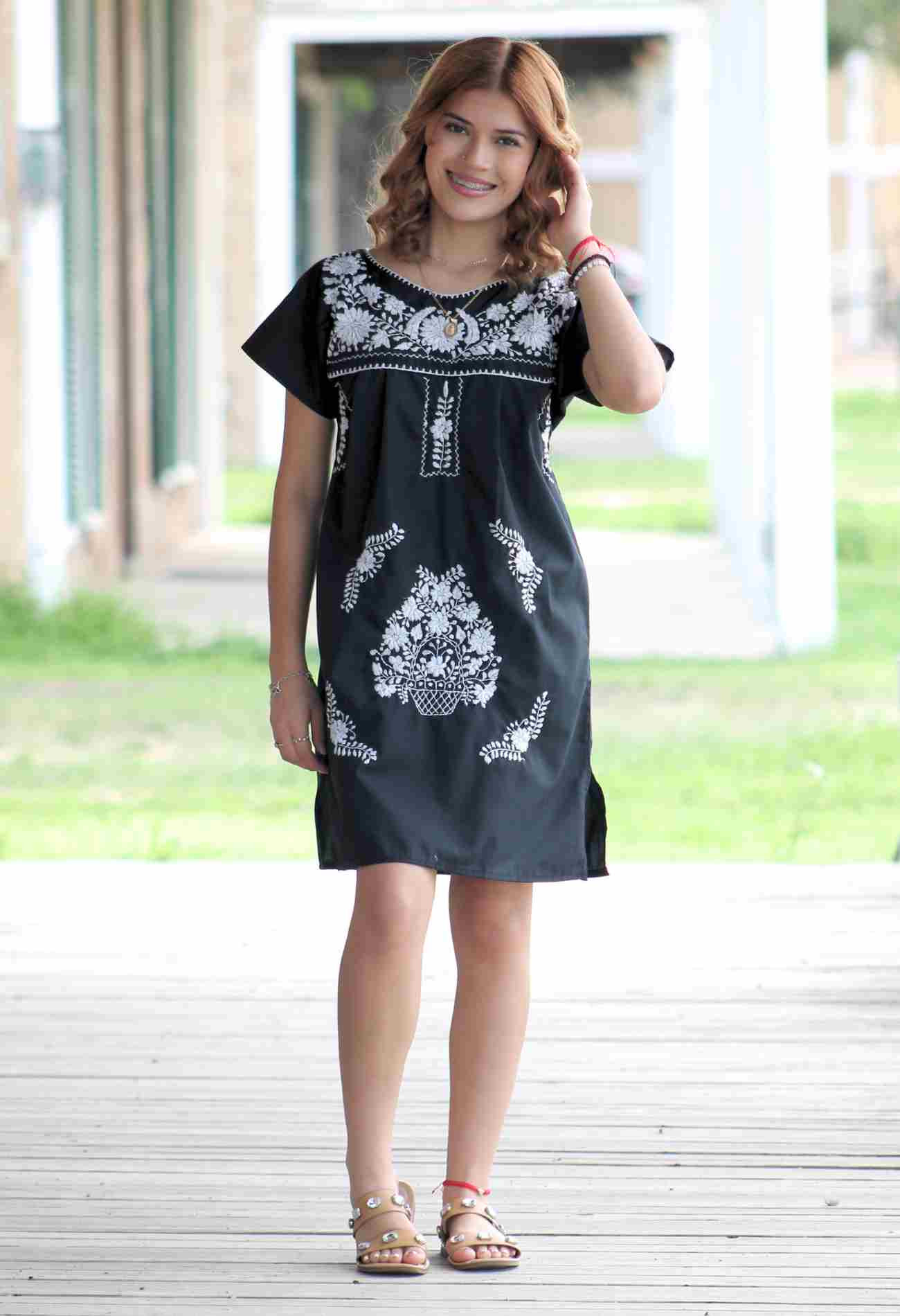 Ladies Mexican Dresses Linda Yellow main image 0
