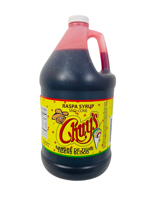 Tiger's Blood Sno Cone Syrup 1 Galon 128 Ounce Raspa Sangre de Tigre Flavor Chuy's