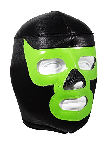 LUCHADOR DEMON Adult Lucha Libre Wrestling Mask (pro-fit) - Black/Green