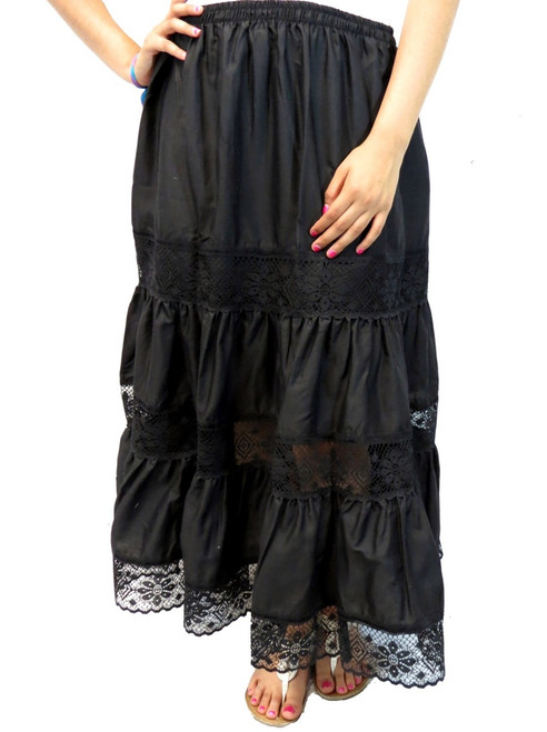 black mexican skirt