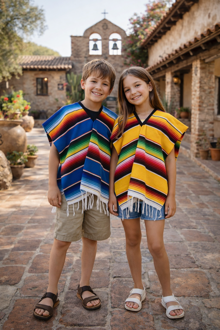 mexican serape poncho kids