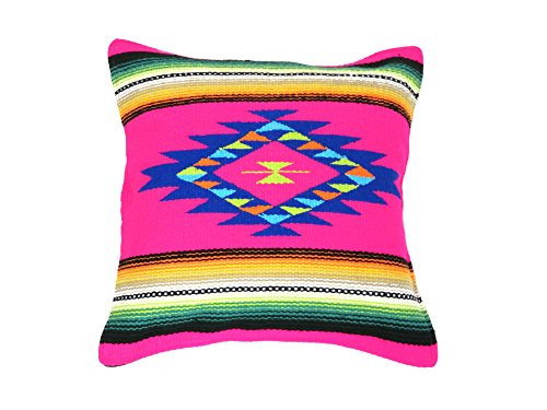 Southwest Color Pillow Cover 18"x 18" (Hot Pink) 