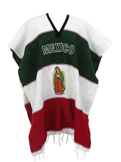 Lupita Mexican Poncho - reverse side