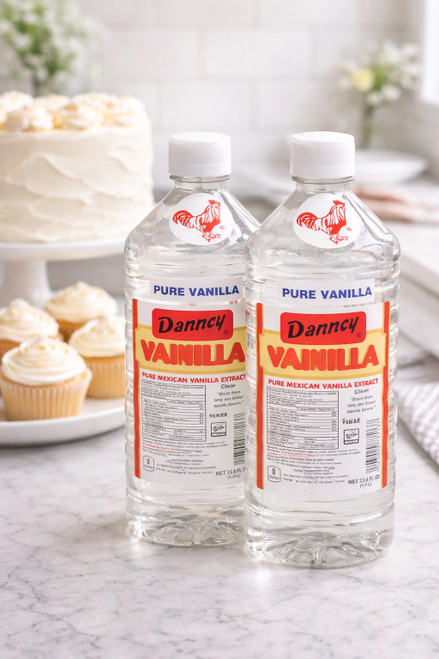 Danncy Pure Clear Mexican Vanilla Extract 33.8 Ounce Bottles Pack of 2