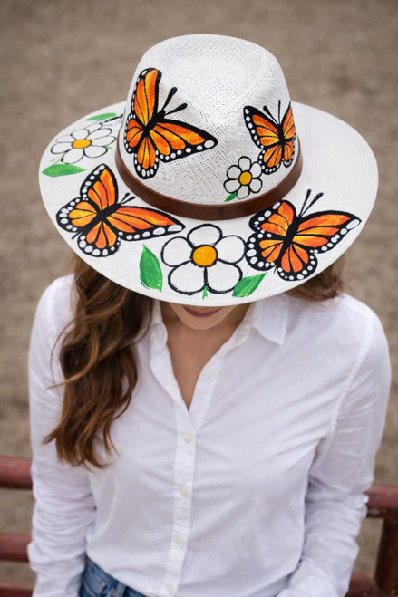 Hand Painted Mexican Art Straw Hat | Unique Designs | Made in Mexico