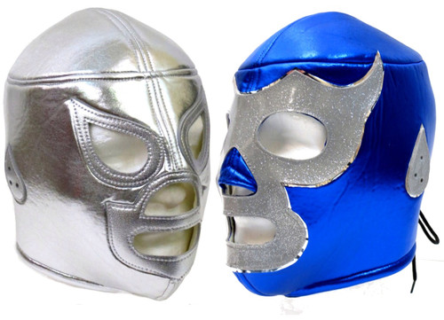 Santo and Blue Demon Adult Lucha Lubre Mask Party Pack 