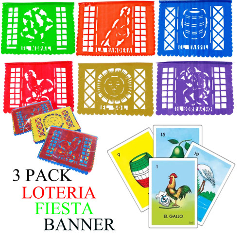Mexican loteria fiesta theme banner