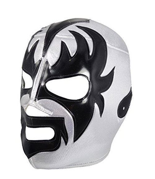 Authentic Luchador KISS Adult Lucha Libre Wrestling Mask (pro-fit) - Silver