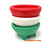 Mexican Molcajete Salsa Bowls Set of 3 – Red White Green Plastic Serving Bowls