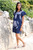 Mexican Dress Puebla Short  with Floral Embroidery | Mini Dress | For women Sizes S-XL | Solid Color