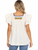 Mexican Long Blouse with Short  Sleeves | Hand-Embroidered | 100% Natural Muslin Cotton