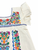 Mexican Long Blouse with Short  Sleeves | Hand-Embroidered | 100% Natural Muslin Cotton
