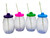 Mexican Style Plastic Barrel with Straw and Lid Traditional Vitroleros in Assorted Colors 