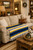 Handmade Classic Mexican Falsa Blankets 72"x 49" (Blue & Gold)