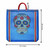 Calavera Tote Market Bag Recycled - 18 SQ inch - Mexico Folk Art - Made from Recycled Plastic Bottles - Fiber Printed - Eco-Friendly and Stylish