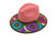 Pink Puebla embroidered hat 