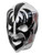 Authentic Mexican Luchador KISS Adult Lucha Libre Wrestling Mask (pro-fit) - Silver