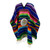 Traditional Mexican Serape Poncho – Multicolor with Mexico Lettering & Eagle Emblem