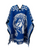 Authentic Mexican Poncho Cobija Gaban Blanket Horseshoe Royal Blue