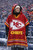 NFL Kansas City Chiefs Woven Mexican Poncho with Hoodie Adult One Size