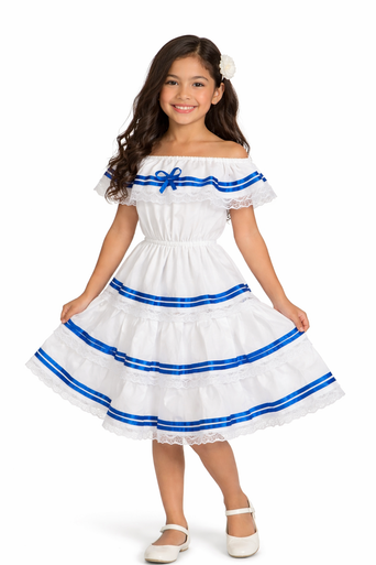 el salvador national dress Honduran Salvadorian or Salvadoran Colors Ribbons for Girls down shirt paired with matching white pants Elegant Casual El Salvador Flag