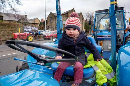 38435065Very young tractor enthusiast 2 year old Lenny Lawrence at the