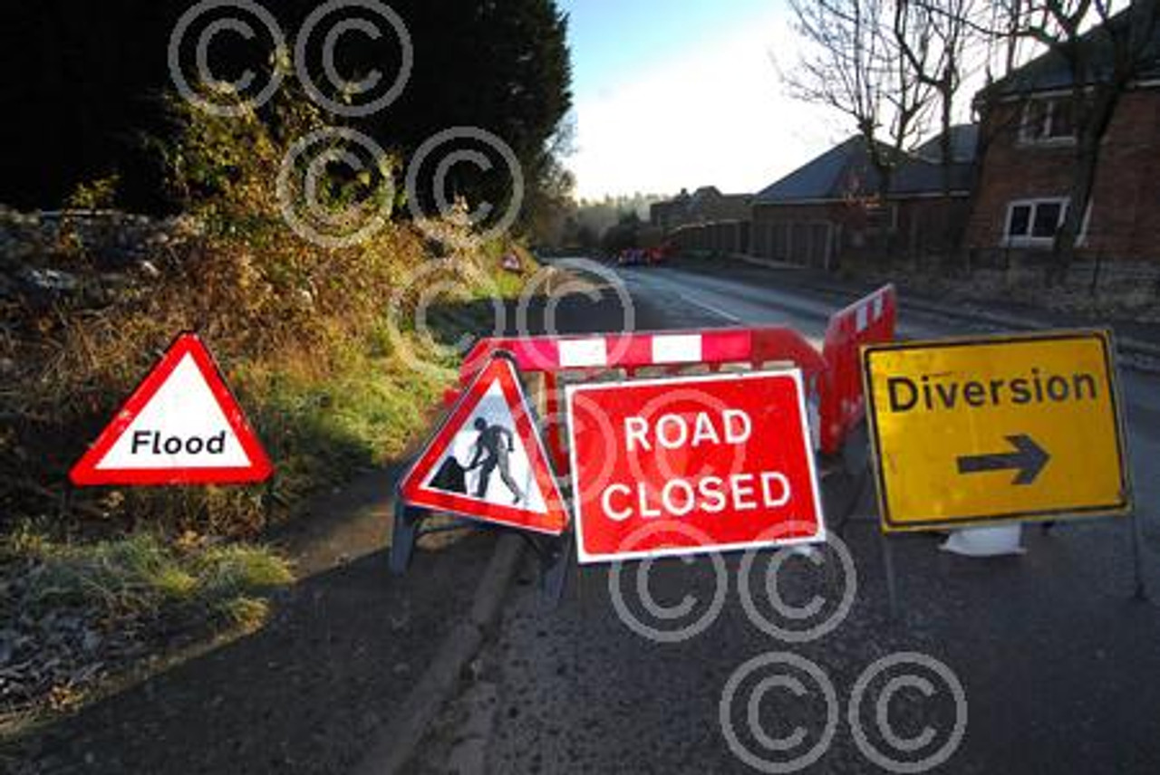 34234417 The A451 Stourport Road at Great Witley has been closed due to the icy conditions following a water leak. Pic Jonathan Barry 29. 11. 16