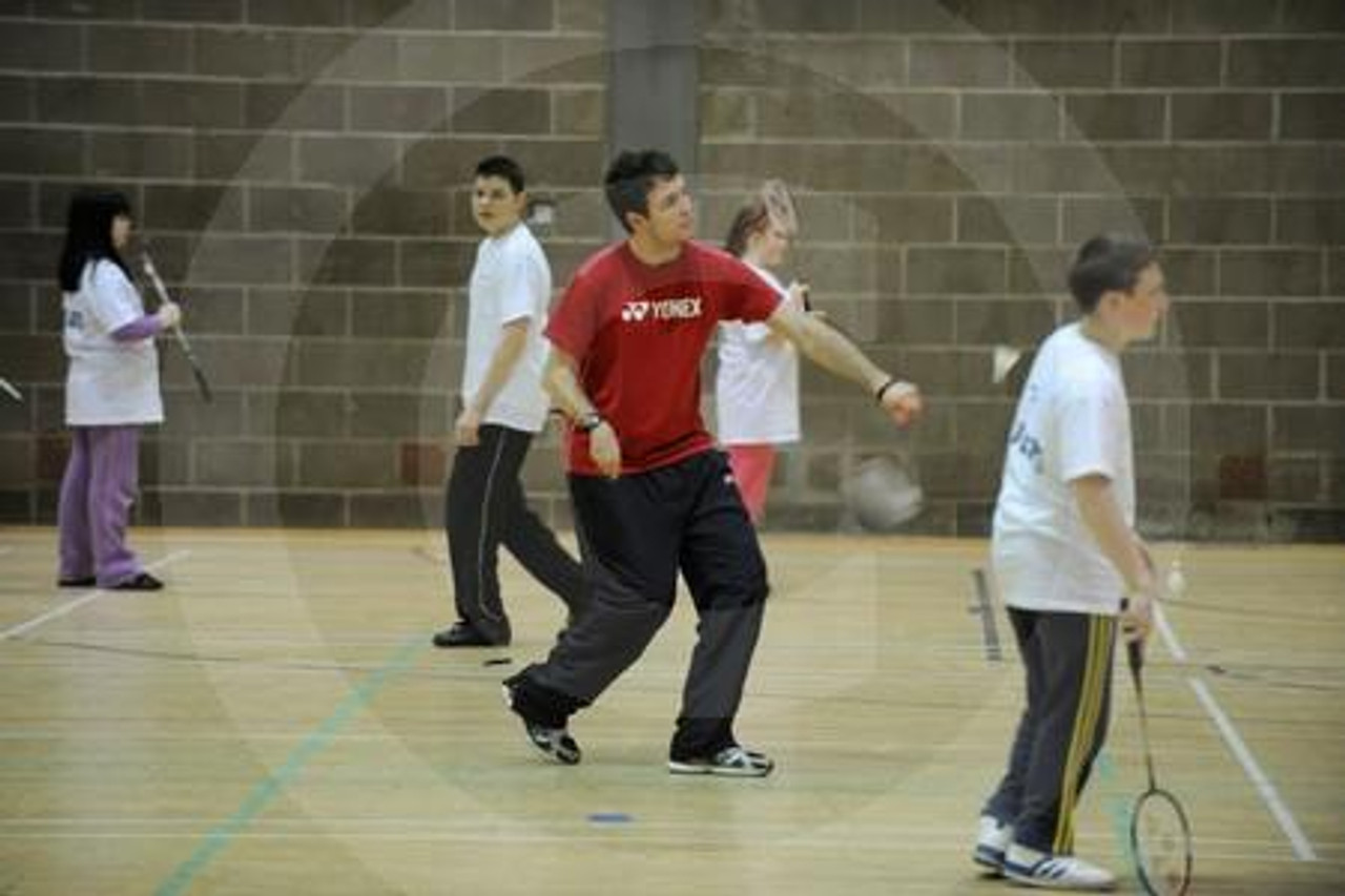 20688649 London 2012 Paralympics Boccia brothers Peter and Stephen McGuirewill help coach 75 children at the Paralympic Pathway Festival in Glasgow s