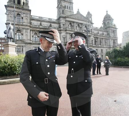 22494295Campbell Corrigan, left, the new Acting Chief Constable of